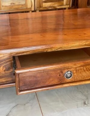 Mugavu Solid Wood Center Table with Drawer