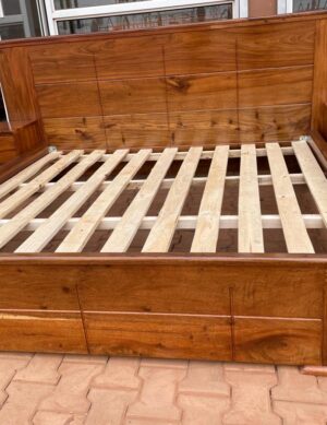 Premium Mugavu Hardwood Panel Bed – 6 by 6