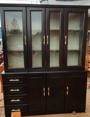 Shiny Black Musabya Wooden Cupboard