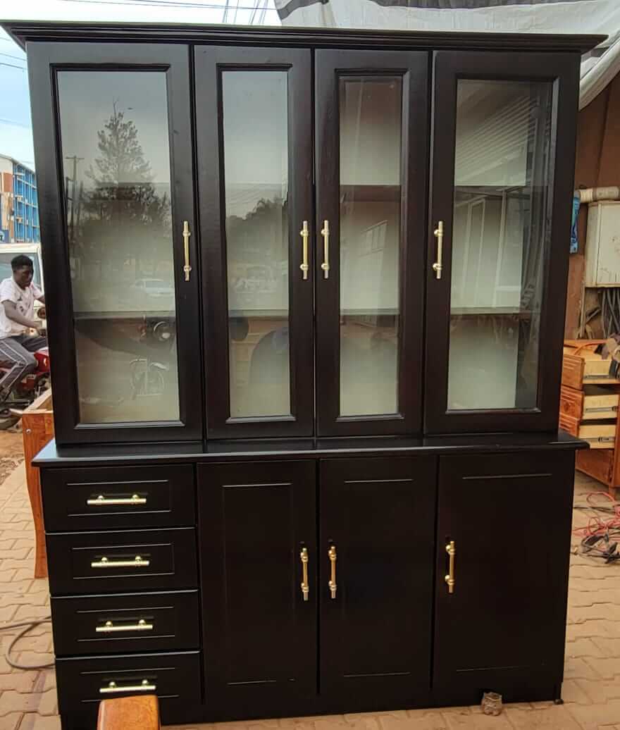 Shiny Black Musabya Wooden Cupboard