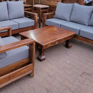 Indoor/Covered-Patio Wooden Sofa Set